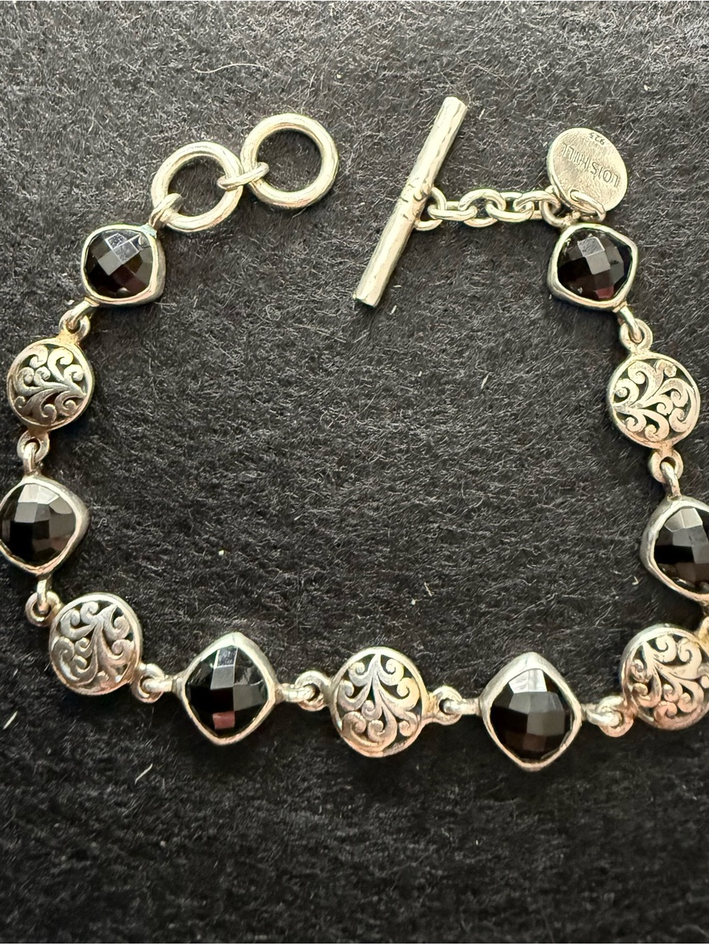 Lois Hill Sterling Silver Bracelet with Black Onyx
